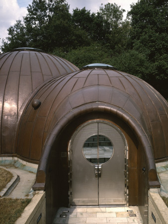 Circular House In Surrey, England, Rear Entrance, Architect: John Newton by John Edward Linden Pricing Limited Edition Print image