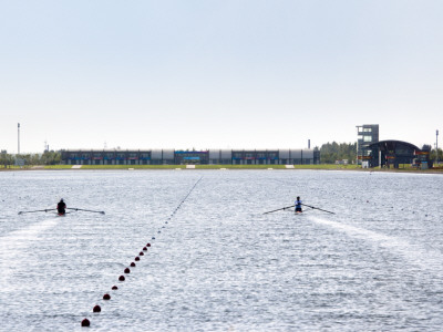 Beijing Olympics 2008 - Shunyi Olympic Rowing-Canoeing Park, Beijing, China by John Gollings Pricing Limited Edition Print image