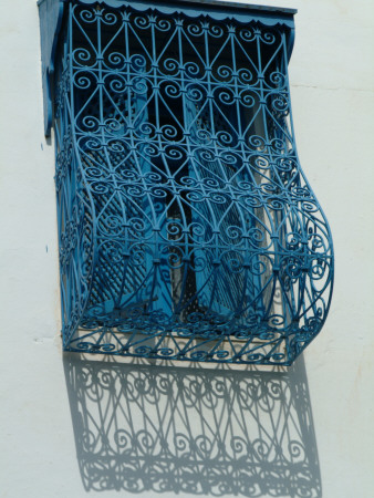 Cast Ironwork Window Detail, Sidi Bou Said by Natalie Tepper Pricing Limited Edition Print image