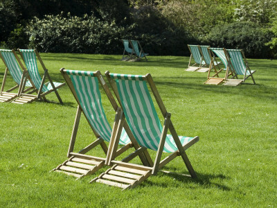 Deck Chairs, Regent's Park, London by Natalie Tepper Pricing Limited Edition Print image