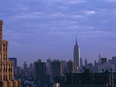 Skyline Of New York With Empire State Building by Niall Clutton Pricing Limited Edition Print image