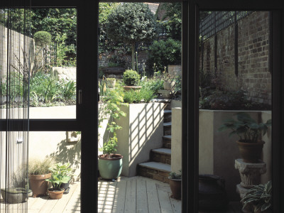 The Small House, Belsize Park, Ground Floor View Of Patio And Garden, Architect: Alex Good by Nicholas Kane Pricing Limited Edition Print image