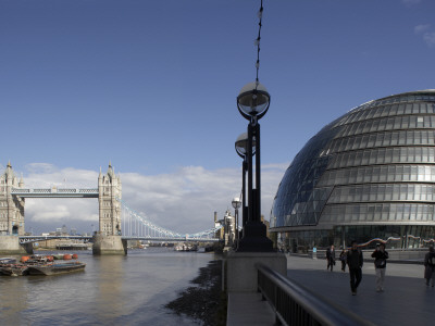 Tower Bridge, London, 1886 - 1894, Overall With City Hall In Foreground, Architect: Horace Jones by Richard Bryant Pricing Limited Edition Print image