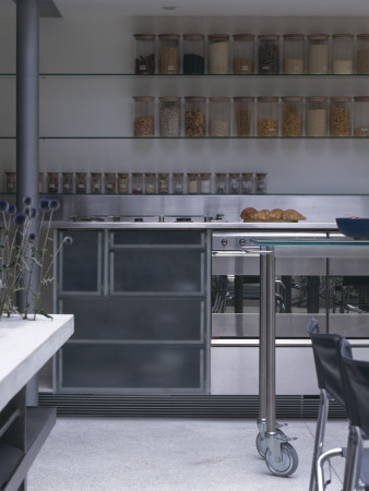 House With Opening Glass Roof, Clerkenwell Green, 1997, Kitchen, Architect: Paxton Locher by Richard Bryant Pricing Limited Edition Print image