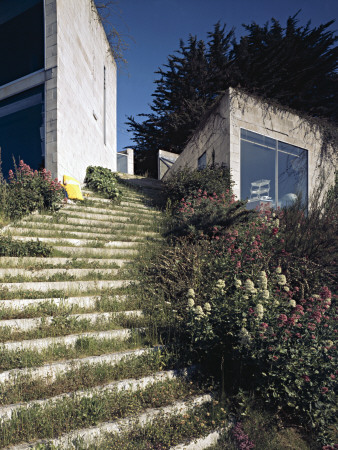 House At Creek Vean, Pill Creek, Cornwall (1964-6) Planted Steps Leading Up Towards The Entrance by Richard Einzig Pricing Limited Edition Print image