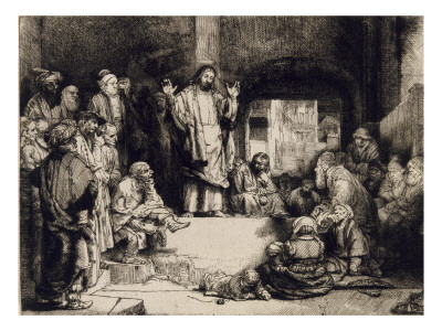 Jesus-Christ Prechant Ou La Petite Tombe by Rembrandt Van Rijn Pricing Limited Edition Print image