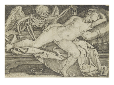 La Femme Surprise Par La Mort by Barthel Beham Pricing Limited Edition Print image