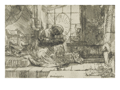La Vierge À L'enfant Au Chat by Rembrandt Van Rijn Pricing Limited Edition Print image