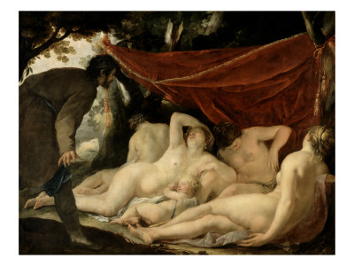 Venus Et Les Graces Surprises Par Un Mortel by Jacques Blanchard Pricing Limited Edition Print image