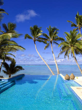 Hotel Pool, Rarotonga, Cook Islands by Michael Defreitas Pricing Limited Edition Print image
