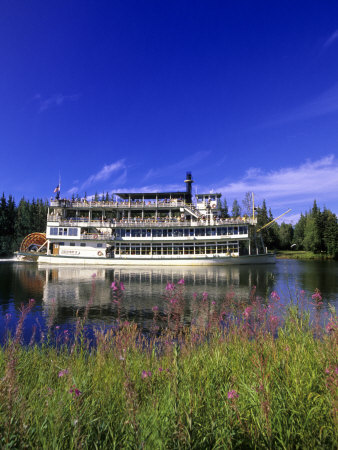 Paddlewheel River Boat, Tanana River, Fairbanks, Alaska, Usa by Michael Defreitas Pricing Limited Edition Print image