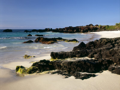 Waves Crashing Against Beach, Kua Bay, Big Island, Hawaii, Usa by Jon Cornforth Pricing Limited Edition Print image