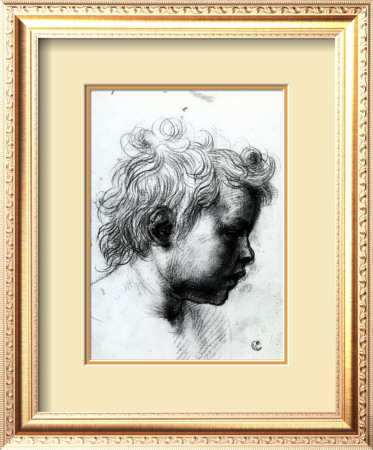 Portrait Of A Child Seen In Profile, Gabinetto Dei Disegni E Delle Stampe, Uffizi Gallery, Florence by Andrea Del Sarto Pricing Limited Edition Print image