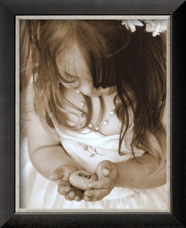 Little Girl With Pray Rock by Laura Monahan Pricing Limited Edition Print image