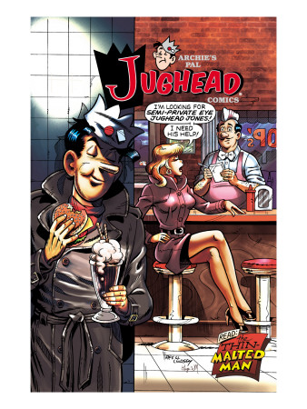 Archie Comics Cover: Jughead #202 Jughead Jones: Semi-Private Eye Pt 1 The Thin Malted Man by Rex Lindsey Pricing Limited Edition Print image