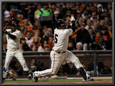 Texas Rangers V San Francisco Giants, Game 2: Juan Uribe by Justin Sullivan Pricing Limited Edition Print image