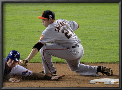 San Francisco Giants V Texas Rangers, Game 4: Josh Hamilton,Freddy Sanchez by Doug Pensinger Pricing Limited Edition Print image