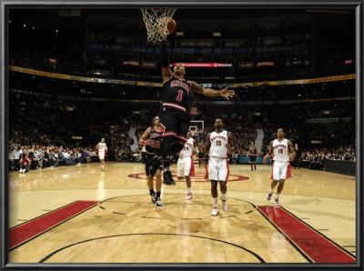 Chicago Bulls V Toronto Raptors: Derrick Rose by Ron Turenne Pricing Limited Edition Print image