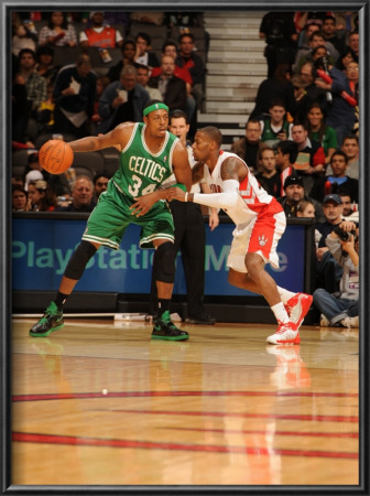 Boston Celtics V Toronto Raptors: Paul Pierce And Sonny Weems by Ron Turenne Pricing Limited Edition Print image
