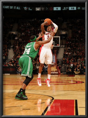 Boston Celtics V Toronto Raptors: Sonny Weems And Paul Pierce by Ron Turenne Pricing Limited Edition Print image