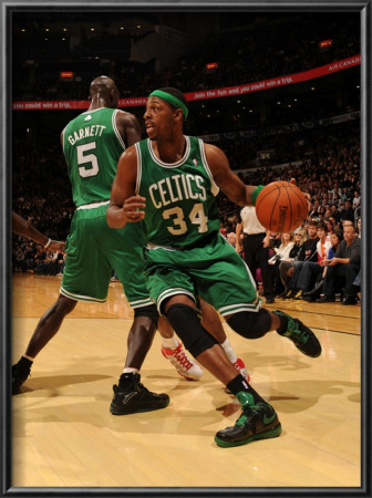 Boston Celtics V Toronto Raptors: Paul Pierce And Kevin Garnett by Ron Turenne Pricing Limited Edition Print image