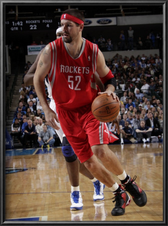 Houston Rockets V Dallas Mavericks: Brad Miller And Brendan Haywood by Glenn James Pricing Limited Edition Print image