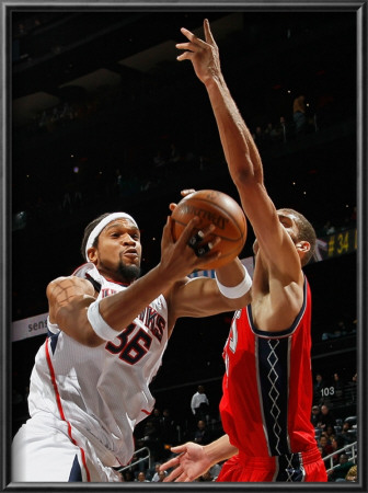New Jersey Nets V Atlanta Hawks: Etan Thomas And Brook Lopez by Kevin Cox Pricing Limited Edition Print image