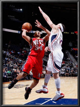 New Jersey Nets V Atlanta Hawks: Devin Harris And Mike Bibby by Kevin Cox Pricing Limited Edition Print image