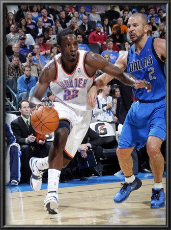 Dallas Mavericks V Oklahoma City Thunder: Jeff Green And Jason Kidd by Layne Murdoch Pricing Limited Edition Print image