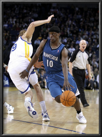 Minnesota Timberwolves V Golden State Warriors: Jonny Flynn And Lou Amundson by Ezra Shaw Pricing Limited Edition Print image