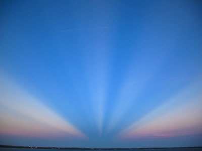 Strange, Colorful Lights Fan Across The Horizon In Zanzibar by Michael Melford Pricing Limited Edition Print image