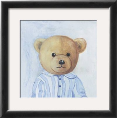 Bear With Blue Striped Shirt by Catherine Becquer Pricing Limited Edition Print image
