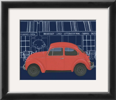 Red Volkswagon Bug by Miriam Bedia Pricing Limited Edition Print image