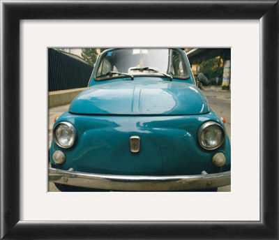 Front View Of Blue Car by Nelson Fiqueredo Pricing Limited Edition Print image