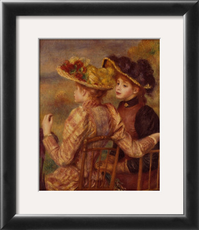Two Seated Young Girls by Pierre-Auguste Renoir Pricing Limited Edition Print image