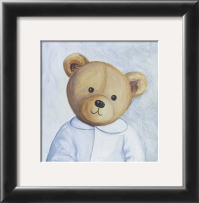 Bear With Blue Shirt by Catherine Becquer Pricing Limited Edition Print image