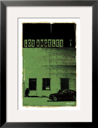 Los Angeles, Vice City In Green by Pascal Normand Pricing Limited Edition Print image