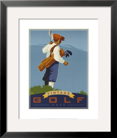 Vintage Golf, Putt by Si Huynh Pricing Limited Edition Print image