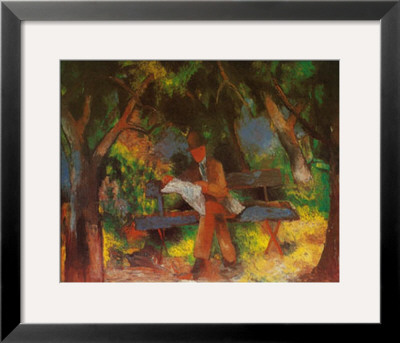 Lesender Mann In Park, C.1914 by Auguste Macke Pricing Limited Edition Print image