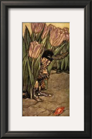 Old Elf Hiding Among The Tulips by Arthur Rackham Pricing Limited Edition Print image