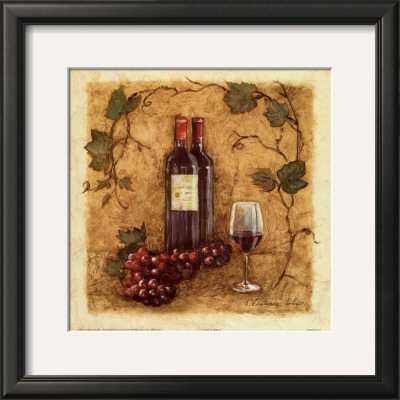 Glass Of Merlot by Charlene Winter Olson Pricing Limited Edition Print image
