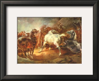 Fighting Horses by Theodore Gericault Pricing Limited Edition Print image
