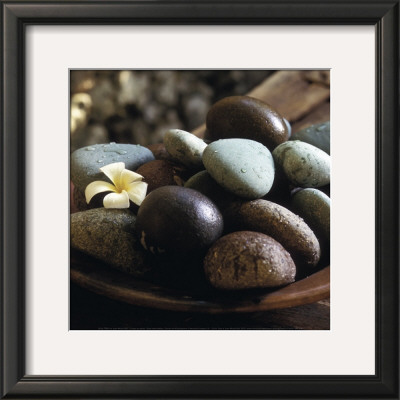 Bowl With Pebbles by Jean-Michel Ruiz Pricing Limited Edition Print image