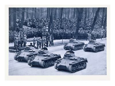 A Convoy Of Tanks Taking Part In Adolf Hitler's by German Photographer Pricing Limited Edition Print image
