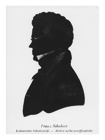 Silhouette Of Franz Peter Schubert by Austrian School Pricing Limited Edition Print image