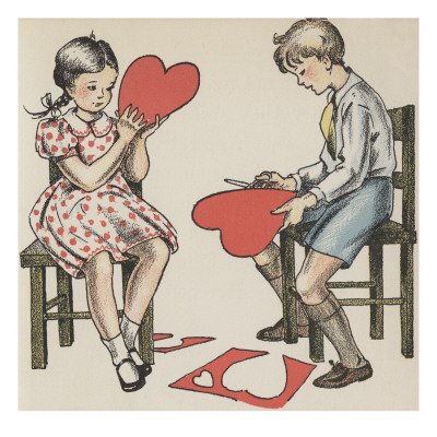 Making Valentines Together by Kate Seredy Pricing Limited Edition Print image