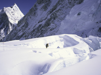 Khumbu Ice Fall And Mount Khumbutse, Nepal by Michael Brown Pricing Limited Edition Print image