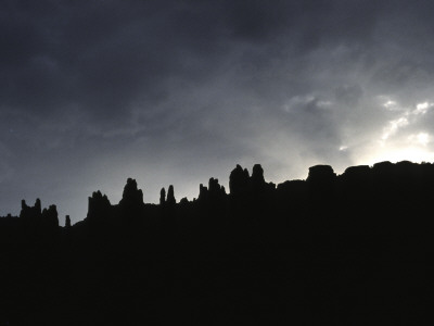 Rock Formations In Twilight, Usa by Michael Brown Pricing Limited Edition Print image
