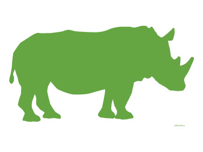 Green Rhino by Avalisa Pricing Limited Edition Print image
