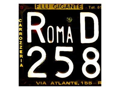 License Plate, Rome by Tosh Pricing Limited Edition Print image